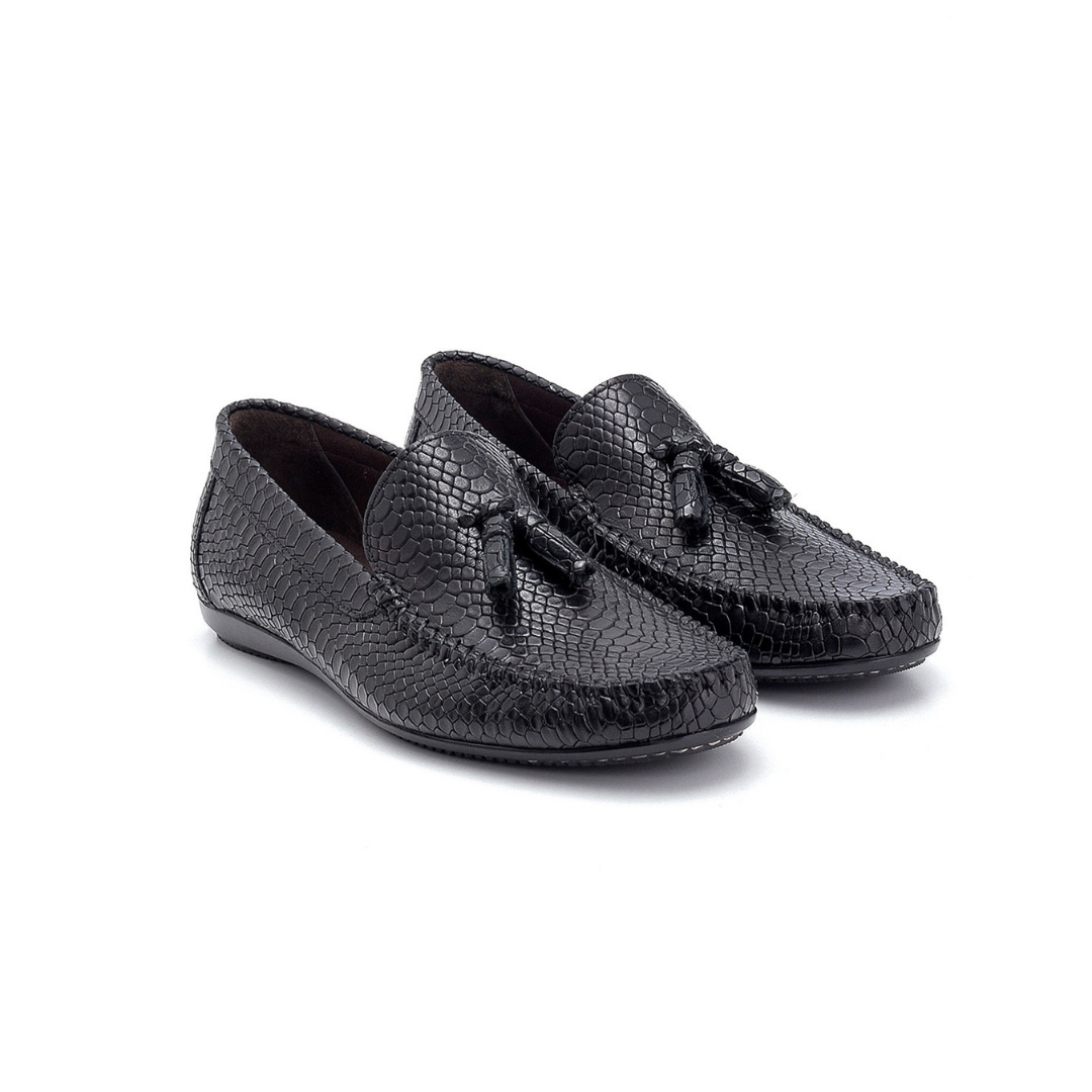 Men Croco Detailed Leather Loafer