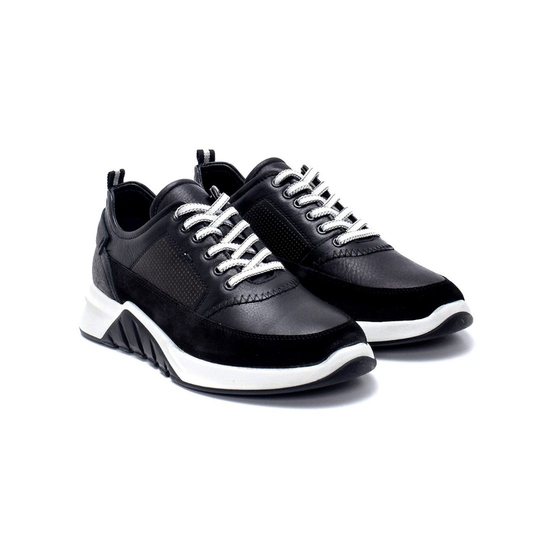 Men Suede Detailed Leather Sneaker