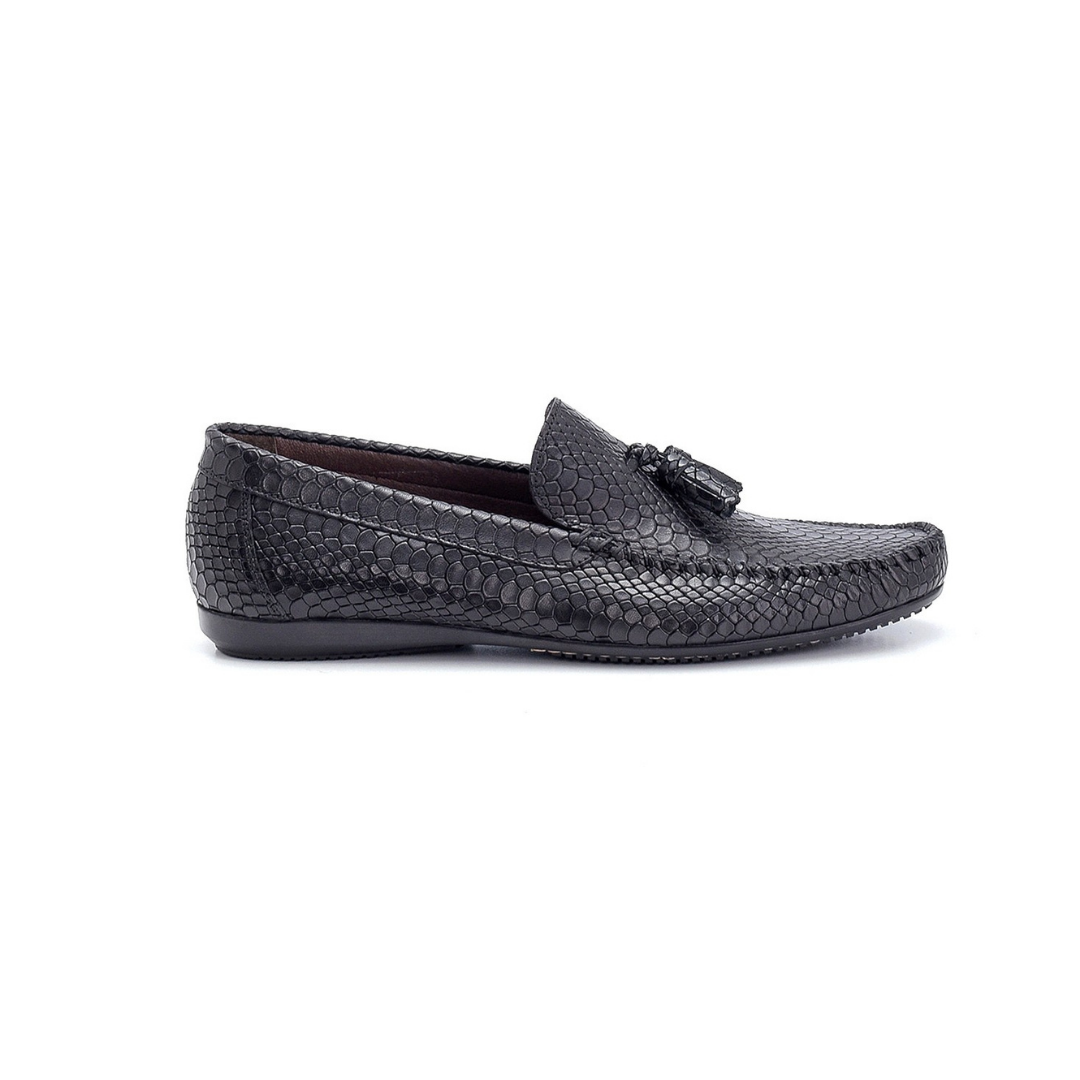 Men Croco Detailed Leather Loafer