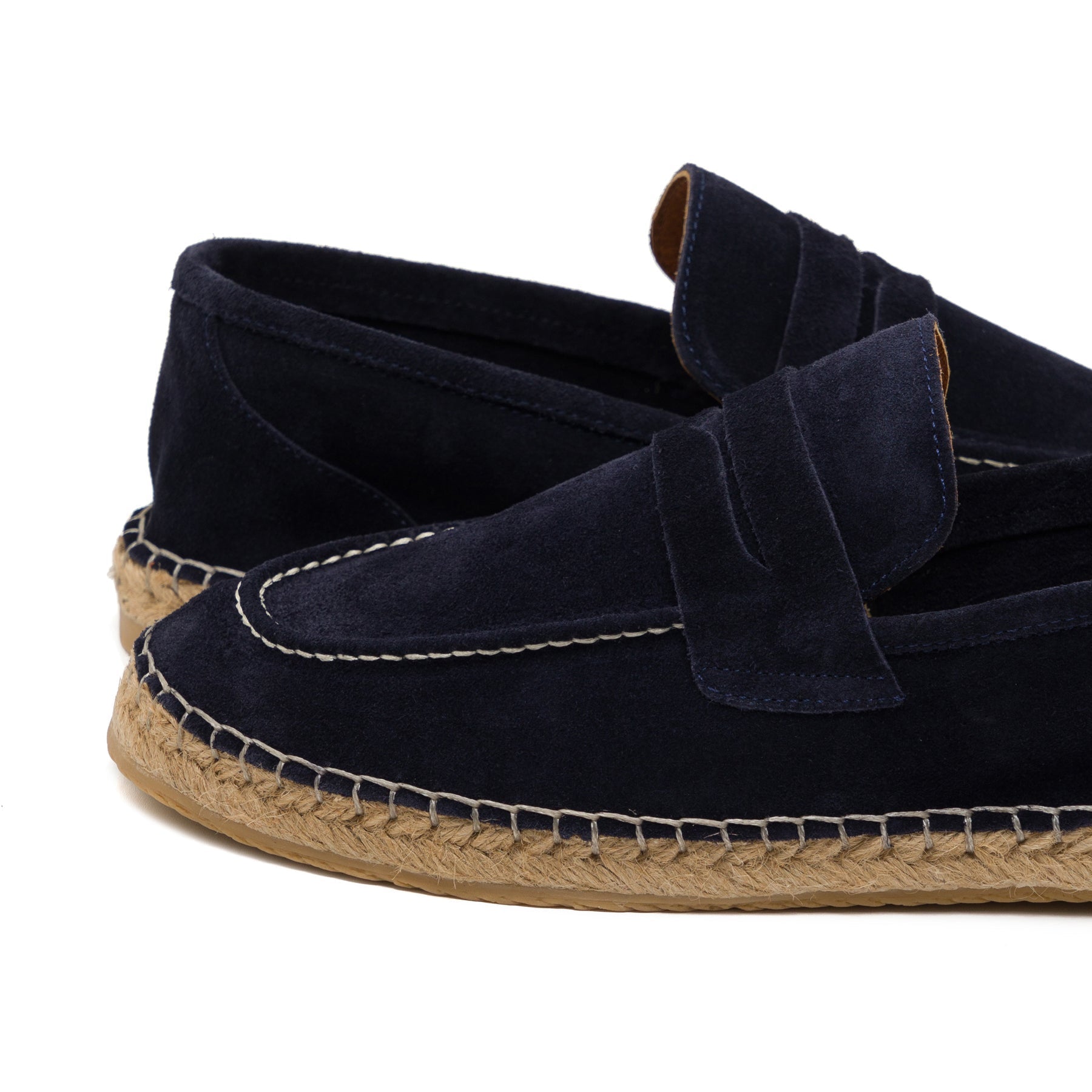 Neil Navy Blue Suede Espadrille