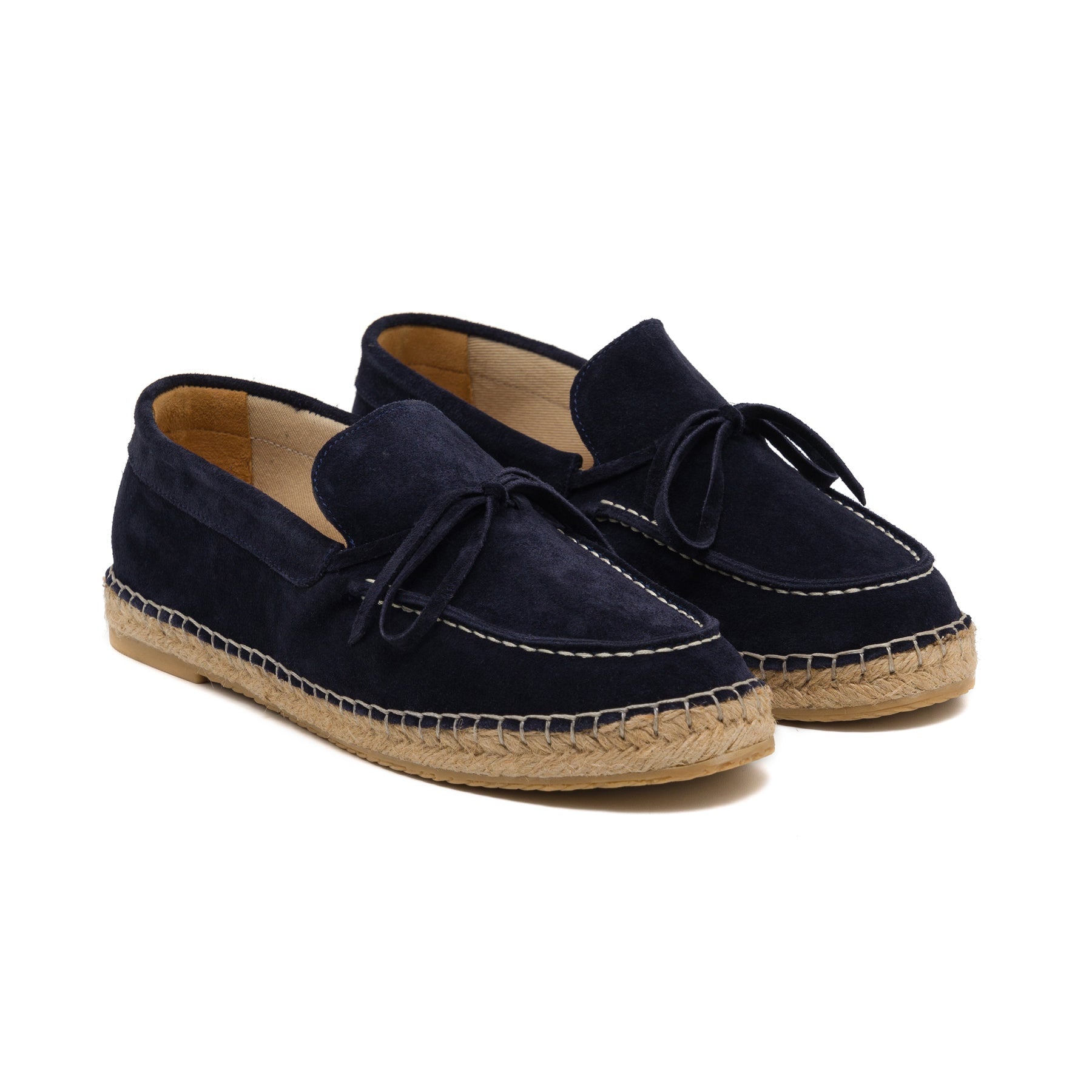 Santano Navy Blue Suede Espadrille