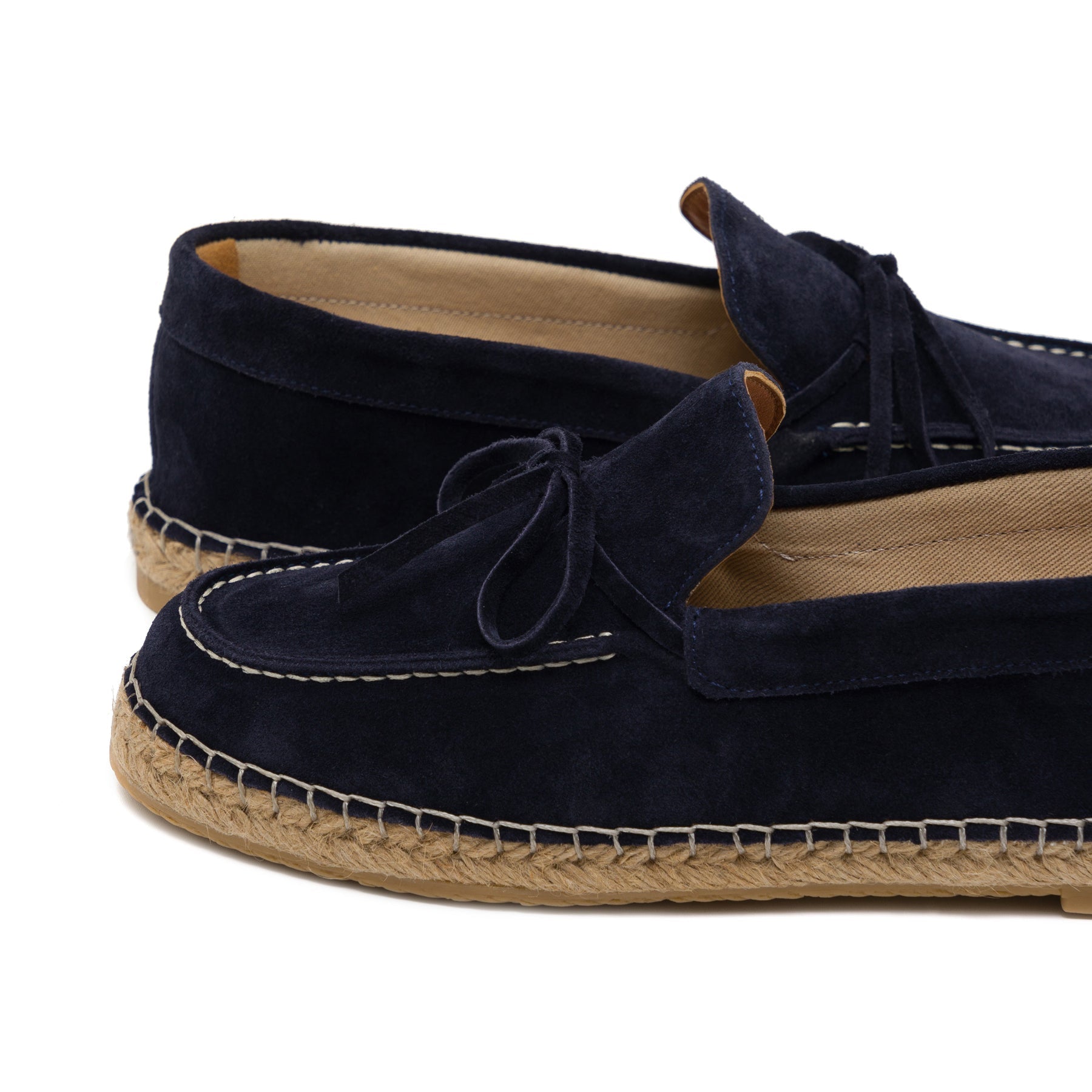 Santano Navy Blue Suede Espadrille