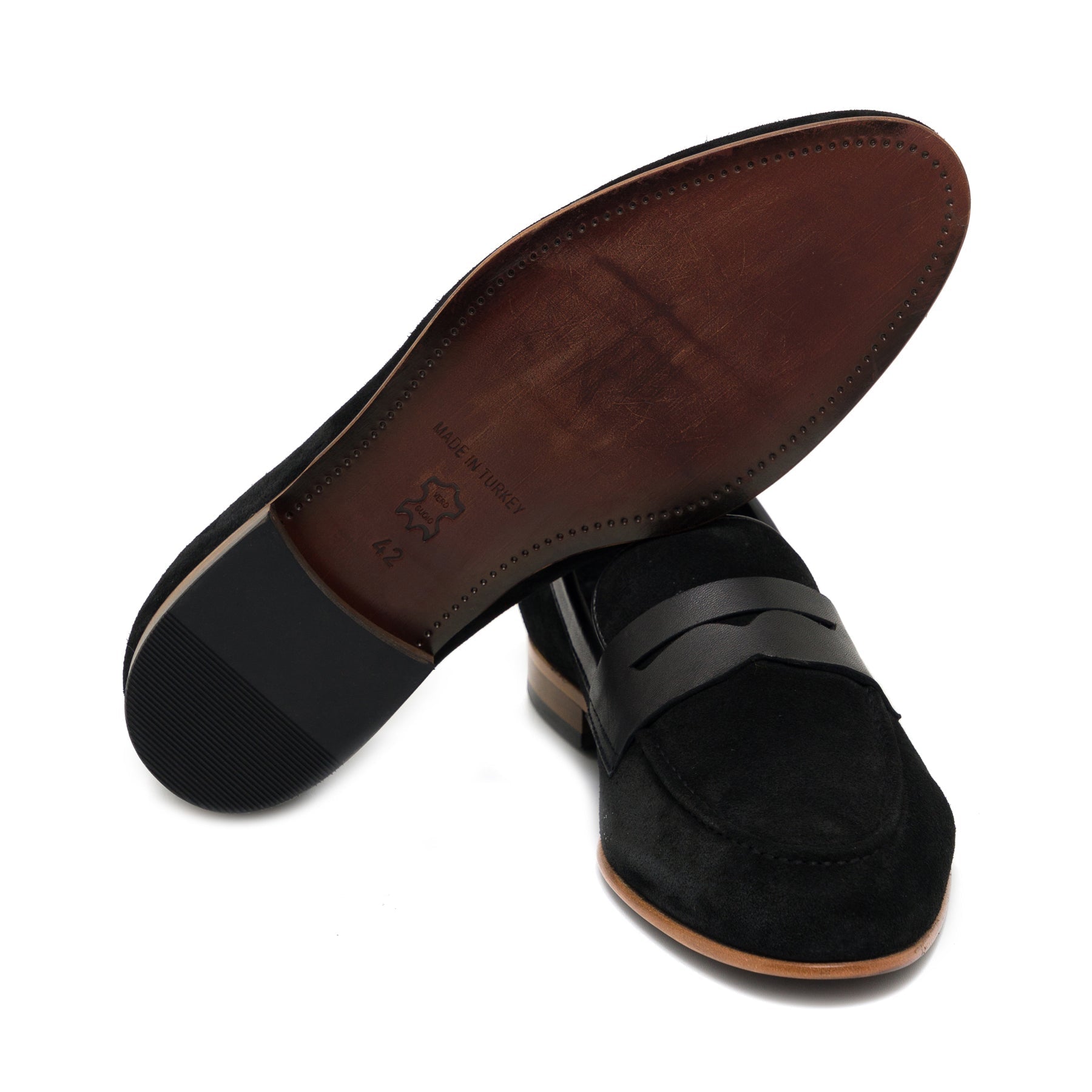 Griffin Black Suede Loafer