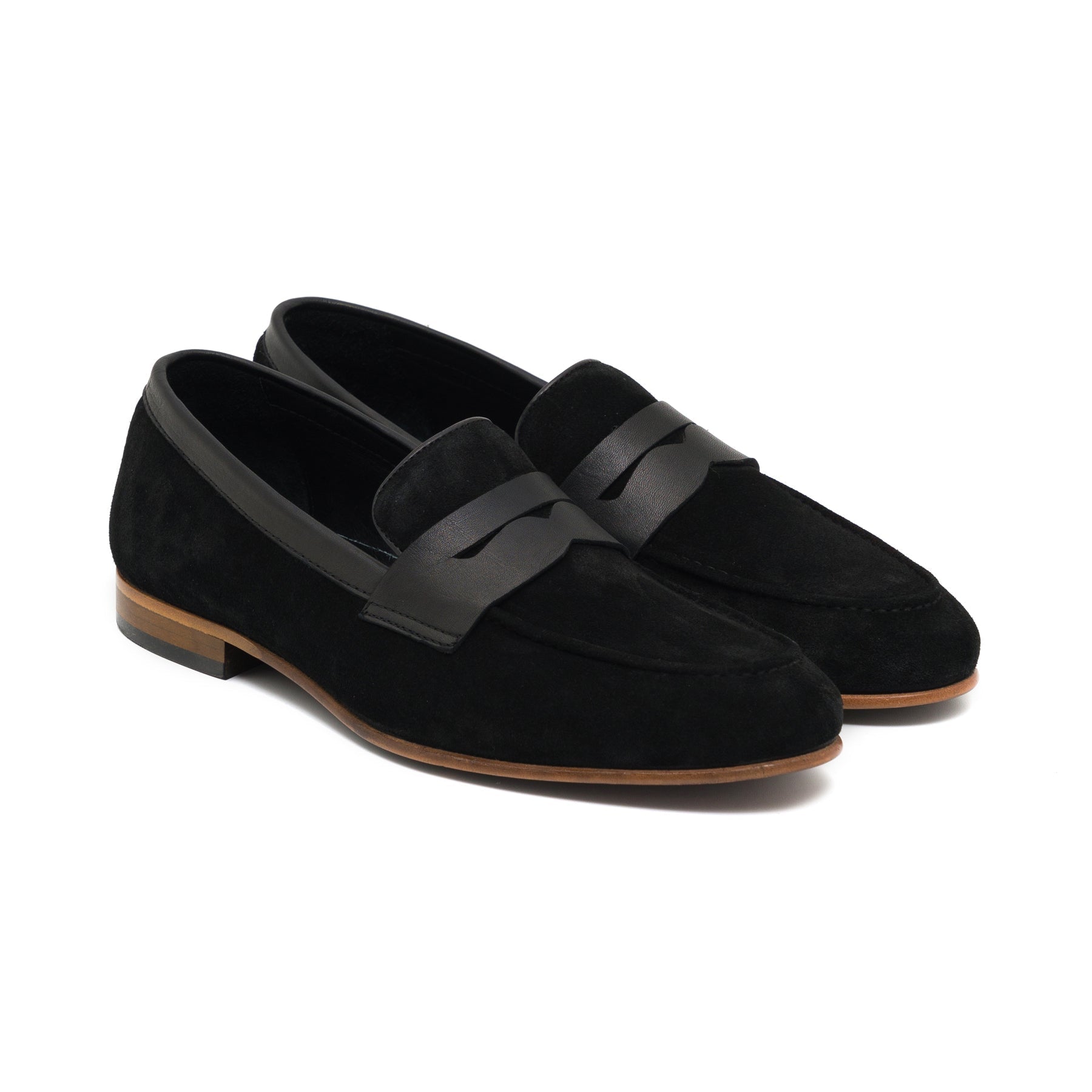 Griffin Black Suede Loafer