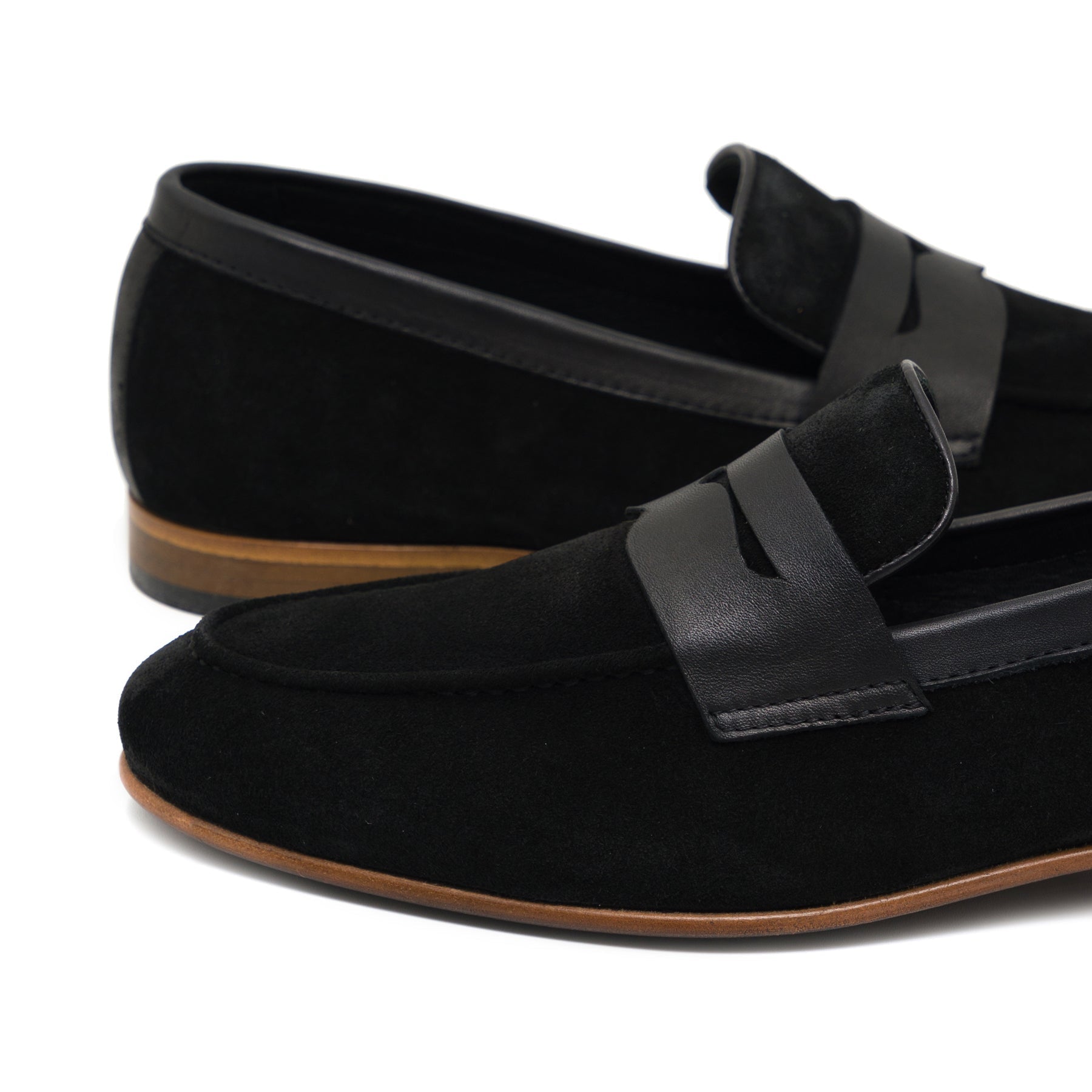 Griffin Black Suede Loafer