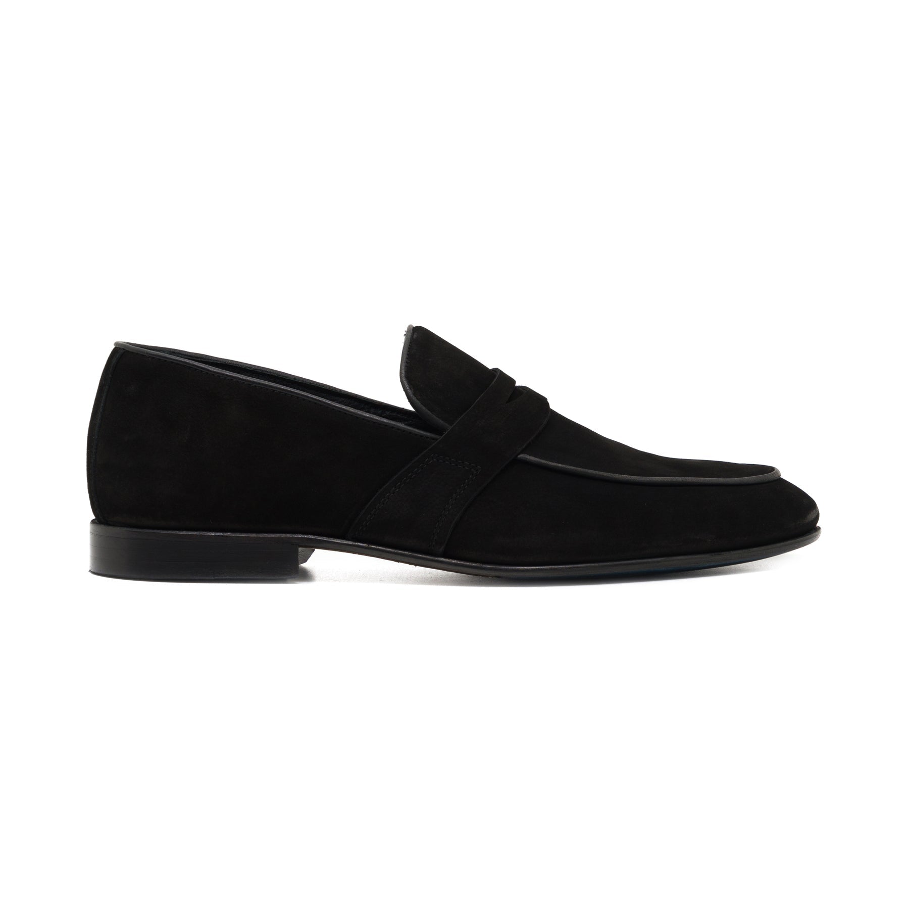 Alfihar Black Nubuck Casual Loafer