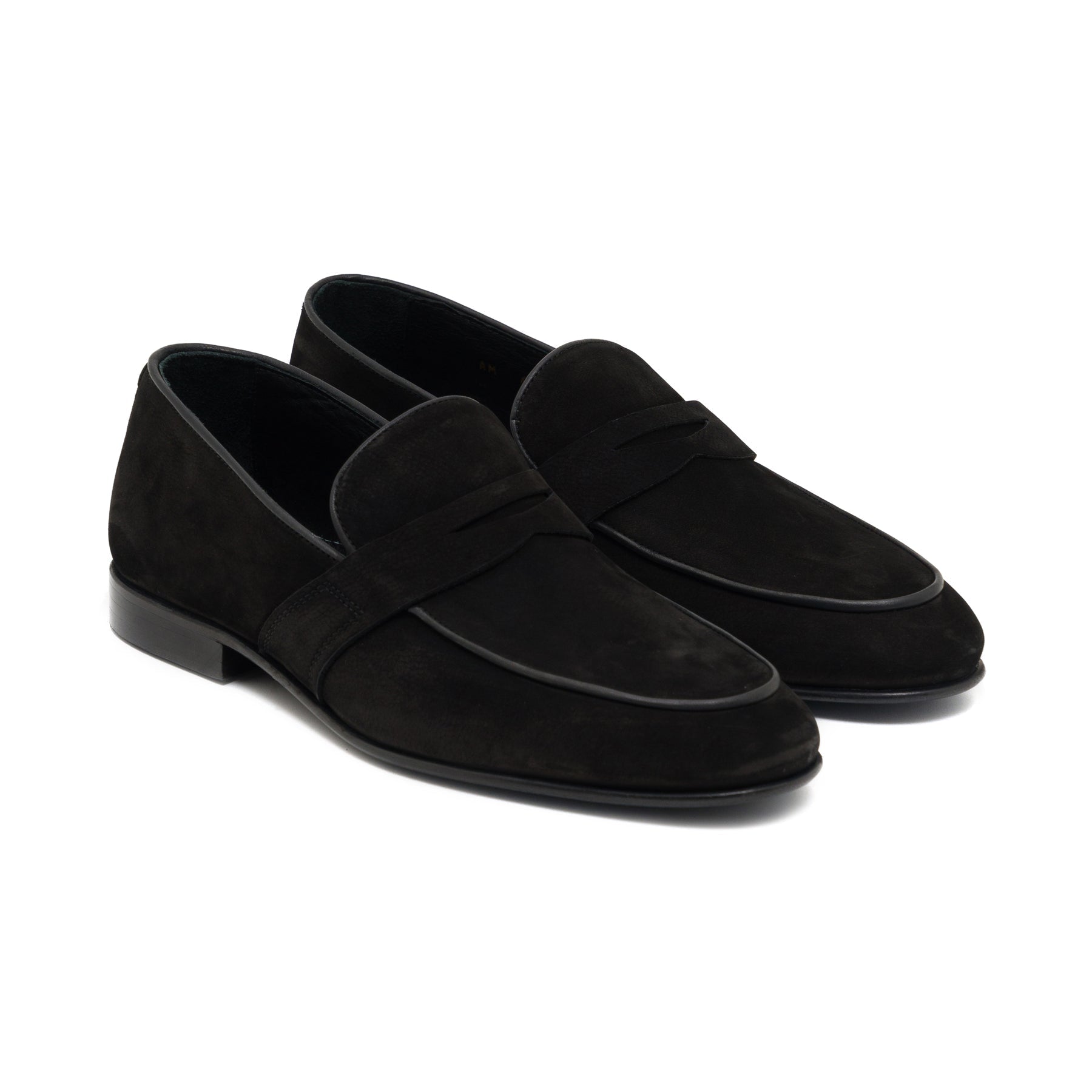 Alfihar Black Nubuck Casual Loafer